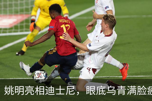 姚明亮相迪士尼，眼底乌青满脸疲惫，一身伤病走路一瘸一拐太沧桑